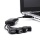 Flexible USB 2.0 Hub 4 Port Verteiler Kabel USB 4 fach schwarz Bild 2