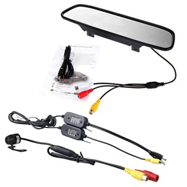 RXYYOS 4.3Zoll HD TFT LCD Monitor-Spiegel, Wasserdicht CCD Mini Auto Rückfahrkamera Bild 1