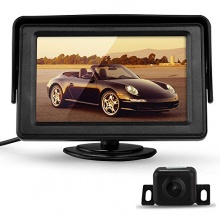 CARCHET 170GradIR Rückfahrkamera Auto Kamera, 4,3Zoll TFT LCD Monitor Nachtsicht Bild 1