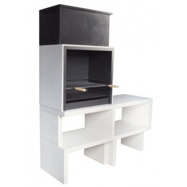 Grillbar Gartenkamin, Grillstelle Mod 34 mit Seitentisch, Design HB von Hogar Decora Bild 1