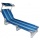 Liege RHODOS mit Sonnendach Liegestuhl Gartenliege Sonnenliege OCEAN BLUE Tragkraft bis zu 120 kg Bild 1