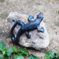 Gartenfigur Gecko auf Stein, 2er Set Bild 1