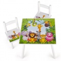 Kindersitzgruppe,1 Tisch,2 Sthle,Dschungel,Leomark Bild 1