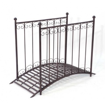 Brücke Burgos Metallbrücke mit Geländer Gartenbrücke Breite 60 cm Teichbrücke Bild 1