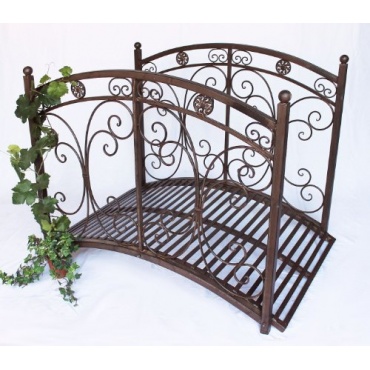 Brücke aus Metall 120856 Eisenbrücke 120cm Gartenbrücke Metallbrücke Gartendeko Bild 1
