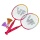 VICTOR Kinder BadmintonSchlger Mini-Set RotGelbWei Bild 1