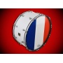 drum-tec Nation - Frankreich 26 Zoll Marching Bass Drum Bild 1