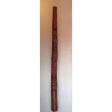 Acha Teakholz handgeschnitztes Didgeridoo Bild 1