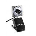 eSecure USB 8MP 8 LED Webcam mit Mikrofon Bild 1