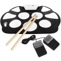 Skque E-Drums Roll up elektronisches Schlagzeug mit 8 Pads Schwarz Bild 1
