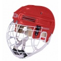 Worker Junior Eishockey Helm mit Gitter Gr 55-57 rot Bild 1