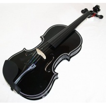 schwarze 4/4 Geige / Violine & Koffer. Gurt. Bogen Bild 1