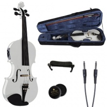 Cecilio CVNAE-White E-Violine Geige mit Koffer (4/4 Gre) Bild 1