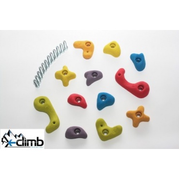 Schwarz 12 Stück Klettergriffe LoMo inkl 12 Schrauben Bild 1