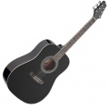 Stagg 25012038 schwarz205BK Spruce Catalpa Akustik Gitarre schwarz Bild 1