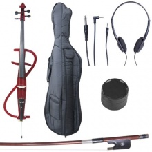 Cecilio CECO 3LW Stil 3 Mahagoni Cello mit Softtragetasche Kolofonium Bogen und Kopfhrer Bild 1