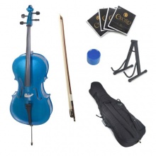 Cecilio CCO Blue Cello mit Softtragetasche Kolofonium Bogen und Saiten Bild 1