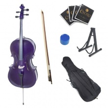 Cecilio CCO Purple Cello mit Softtragetasche Kolofonium Boge n und Saiten Bild 1