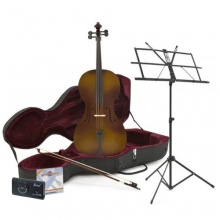 Cello in Antique Fade mit Koffer und Anfngerausstatung Bild 1