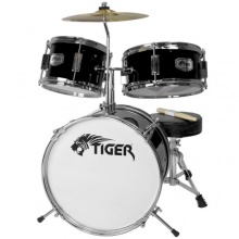 Tiger JDS7-BK 3-teiliges Schlagzeugset - Schwarz Bild 1