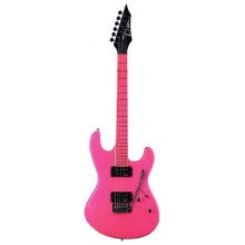 Dean Custom Zone E-Gitarre, mit 2 Humbucker-Pickups, fluoreszierendes Pink Bild 1