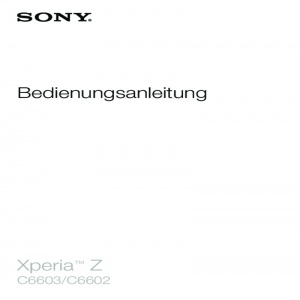Bedienungsanleitung Sony Xperia Z Smartphone violett