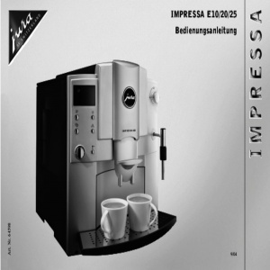 Bedienungsanleitung Jura IMPRESSA E10 Espressomaschine