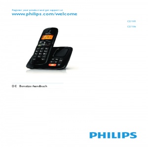 Bedienungsanleitung Philips CD1864B/DE Schnurlostelefon schwarz